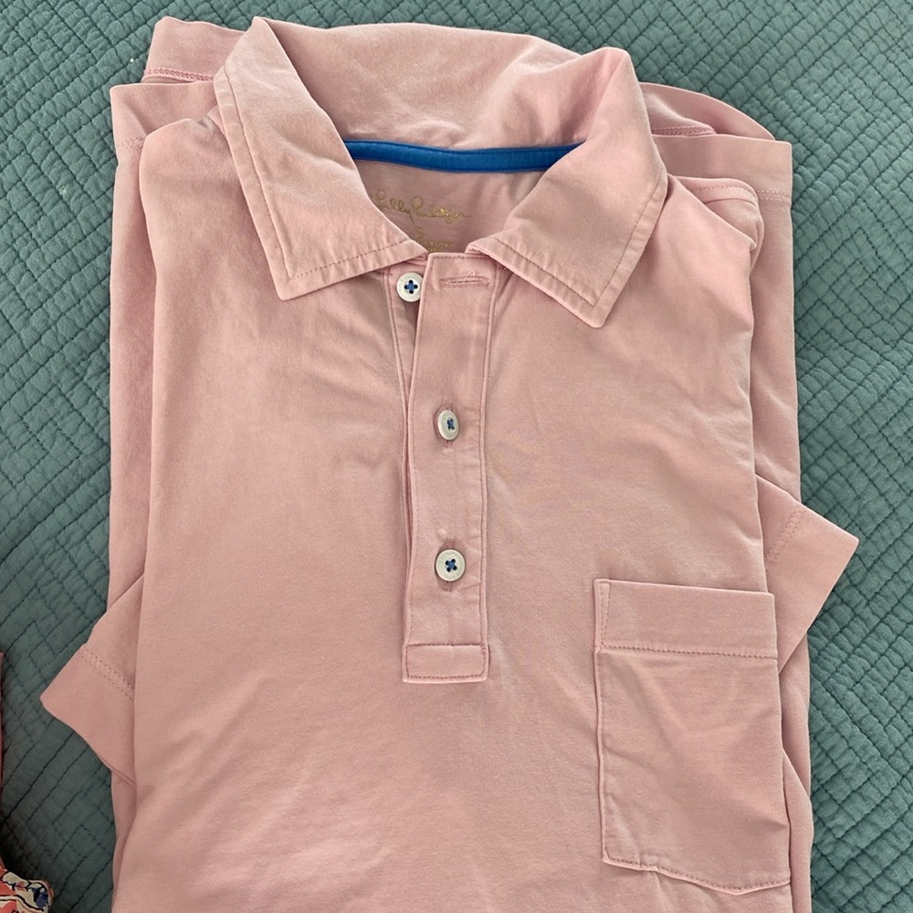 Lilly Pulitzer Men's Pink Polo Shirt